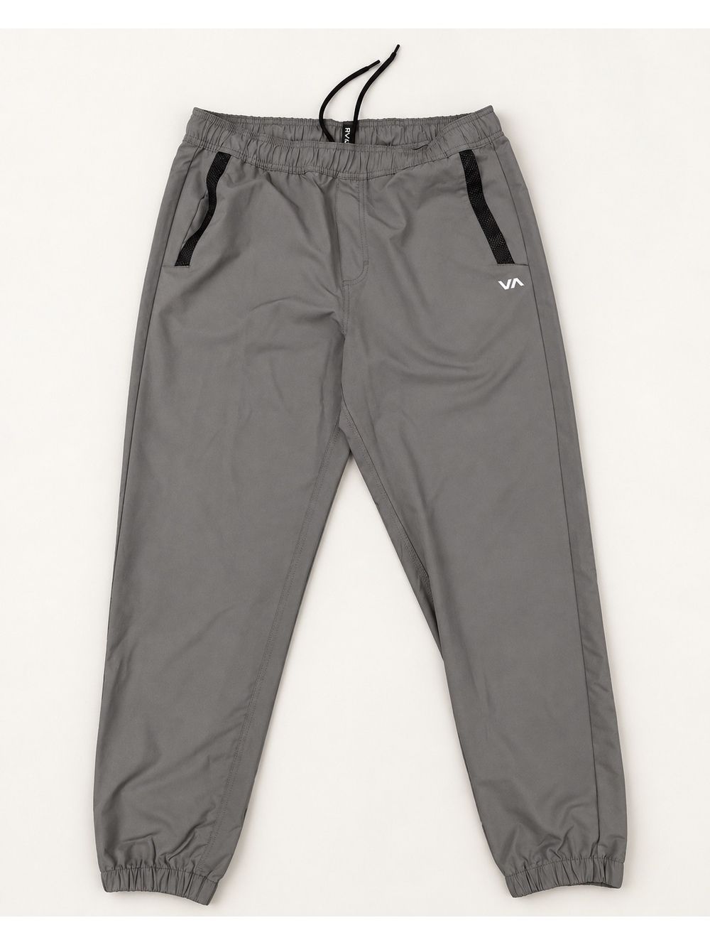 RVCA Men’s Yogger Stretch Jogger ll Pants Grey Drawstring Athleisure Tech Sz L